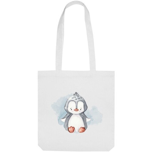 Сумка шоппер Us Basic, белый сумка маленький пингвин зеленое яблоко