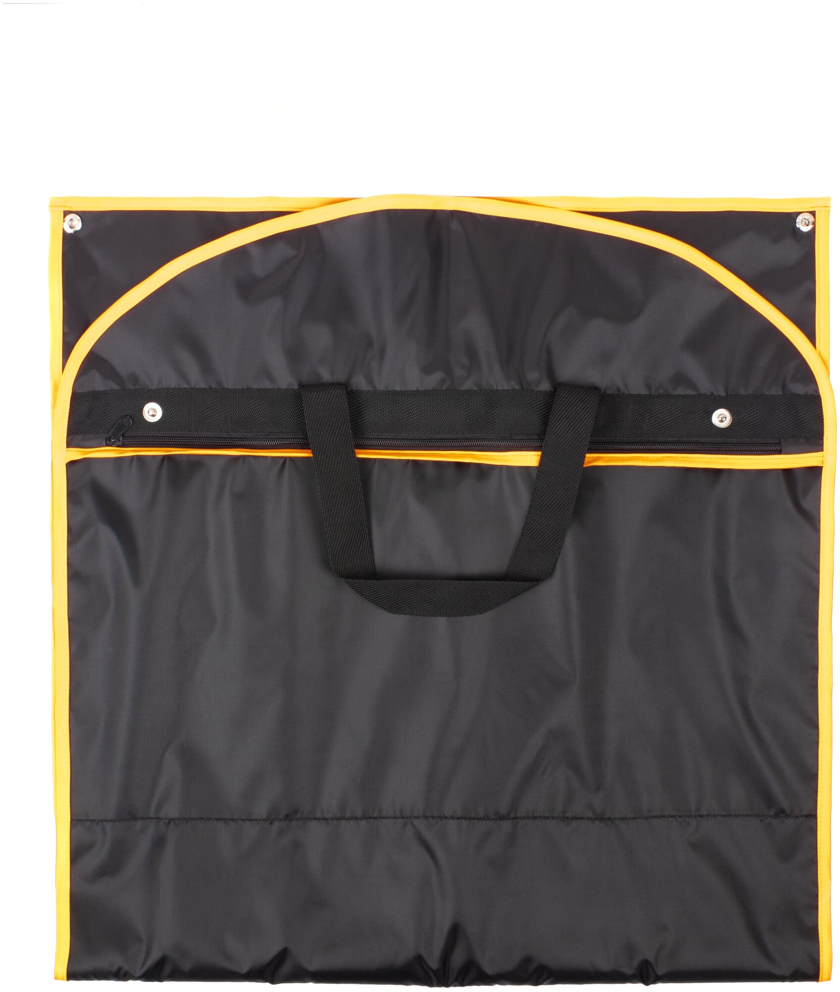 Чехол для одежды, GolD, 140х60, на молнии, с ручкой, оксфорд, черный, оранжевый - фотография № 8