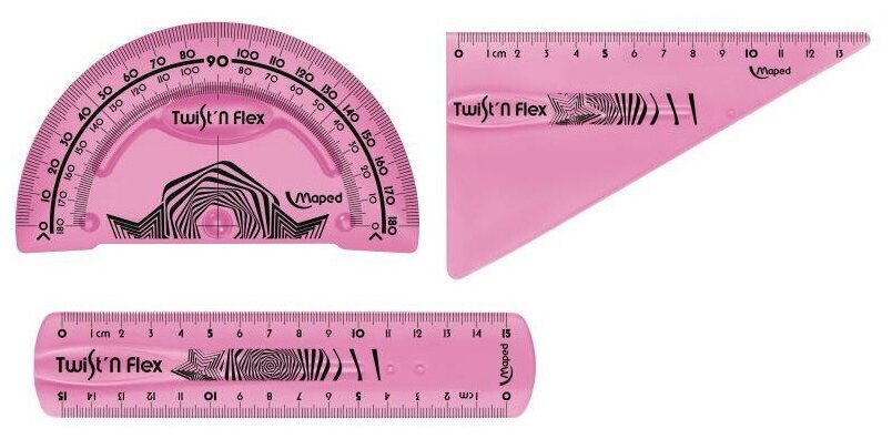 Линейка Maped 15 см (копмплект:3 предмета) пластик - фото №9