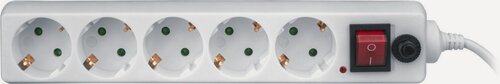 Изображение товара Сетевой фильтр Navigator 71 863 с выкл, 5 розеток, с зазем, 5м