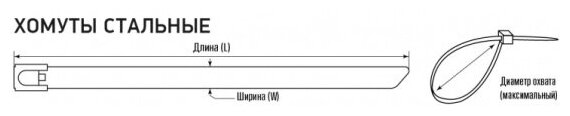 Стяжка кабельная (хомут стяжной) REXANT 07-0510 7.9 х 500 мм 50 шт. - фотография № 5