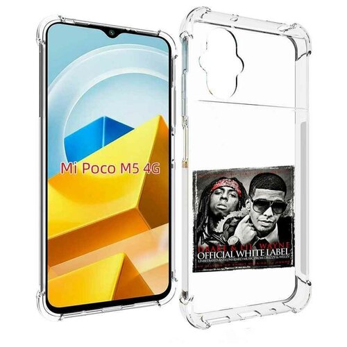 Чехол MyPads Drake - Official White Label для Xiaomi Poco M5 задняя-панель-накладка-бампер