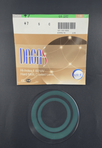 Линза для очков утонченная DAGAS 1.61 HMC/EMI UV400 -4.00