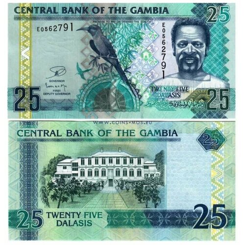 Гамбия 25 даласи 2006 банкнота номиналом 100 даласи 2006 2013 годов гамбия