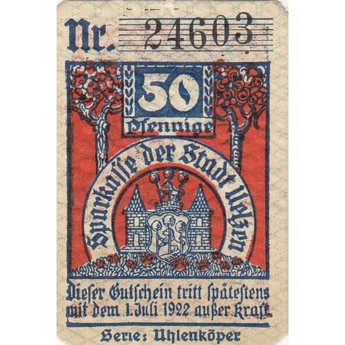 Германия (Веймарская Республика) Ильцен 50 пфеннигов 1921 г. (N) германия веймарская республика ильцен 50 пфеннигов 1921 г r