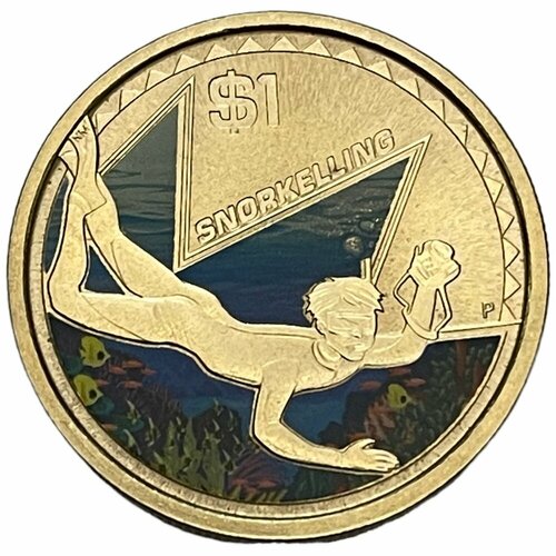 2013 монета австралия 2013 год 1 доллар верховая езда бронза буклет Австралия 1 доллар 2013 г. (Попробуй это - Сноркелинг)
