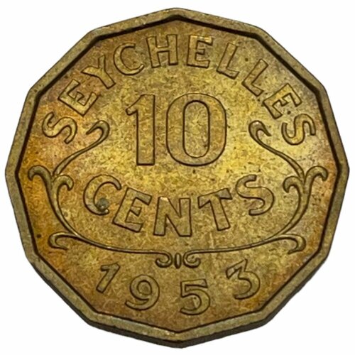 Сейшельские острова 10 центов 1953 г. сейшельские острова 10 центов 2007 г 2