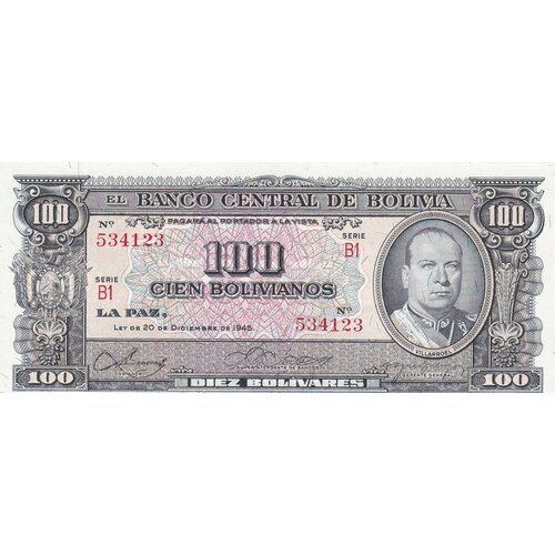 Боливия 100 боливиано 1945 г. клуб нумизмат банкнота 200 боливиано боливии 2018 года