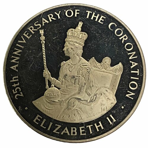 ямайка 25 долларов 1994 г годовщина свадьбы королевы елизаветы proof Ямайка 25 долларов 1978 г. (25 лет коронации Королевы Елизаветы II) (Proof)