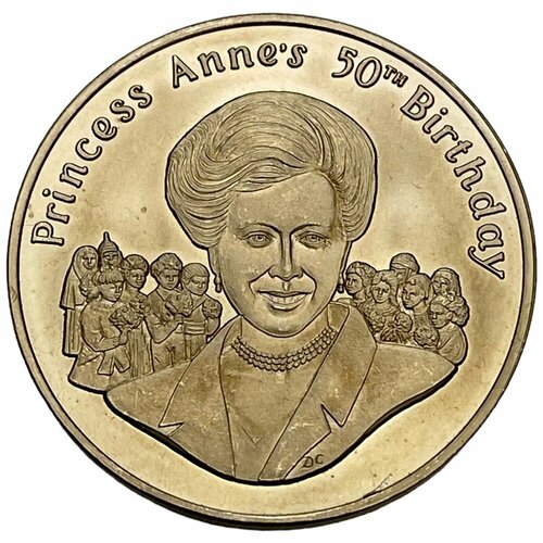 Тристан-да-Кунья 50 пенсов 2000 г. (50 лет со дня рождения Принцессы Анны)