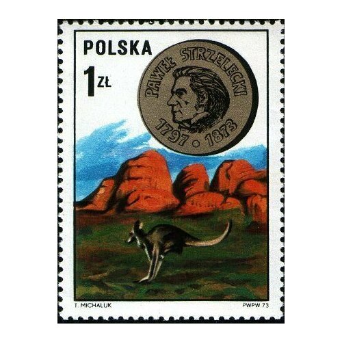 (1973-052) Марка Польша Павел Эдмунд Стшелецкий Выдающиеся польские ученые и исследователи III