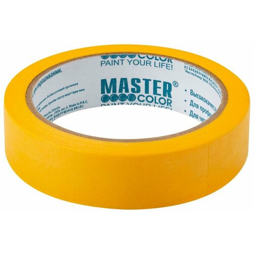 Малярная лента MASTER COLOR золотистая, рисовая бумага, термостойк. до 100C, 24 мм х 25 м 30-6122