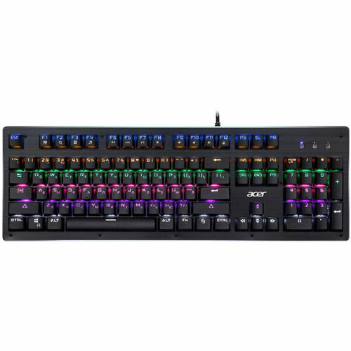 Клавиатура Acer OKW127 механическая черный USB for gamer LED 379900₽
