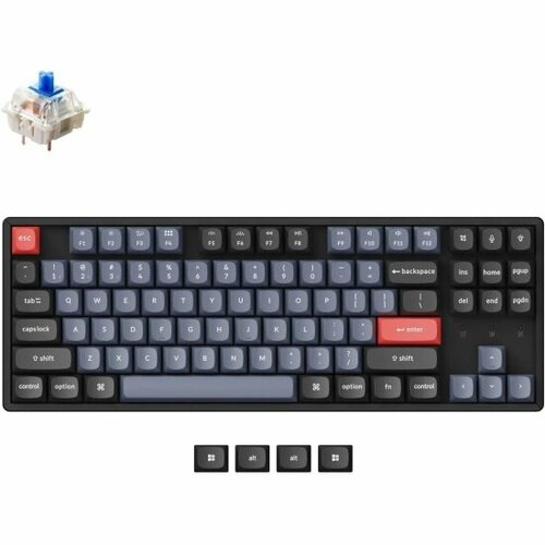 Клавиатура беспроводная Keychron K8 Pro (Gateron G pro Blue Switch) черный (K8P-J2) keychron k8 tkl white led gateron brown