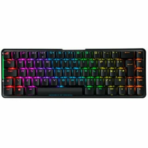 Клавиатура Wireless ASUS ROG Falchion 90MP01Y0-BKRA01 2.4 ГГц/USB 2.0-Type C, touch panel, 68 кл, Cherry MX RGB Red switches, аллюминивая рама, USB, R