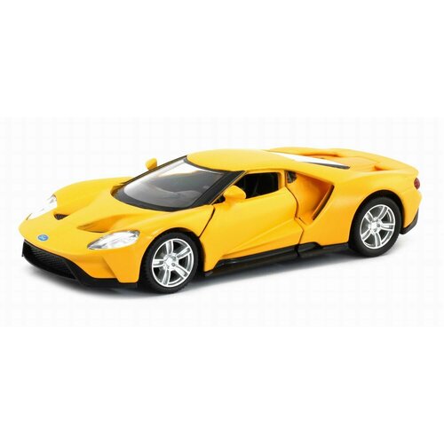 Машина металлическая RMZ City серия 1:32 Ford GT 2019, инерционный механизм, желтый матовый цвет, двери открываются. 554050M(F) машина металлическая rmz city 1 32 ford gt 2019 инерционный механизм двери открываются желтый матовый цвет uni fortune [554050m f ]