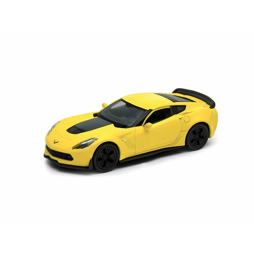 Машинка WELLY 2017 CHEVROLET CORVETTE Z06 Желтый / модель машины 1:38 с пружинным механизмом boys 1 24 scale road signature 2007 chevrolet corvette z06 stingray coupe super racing cars die cast vehicles model toys replica