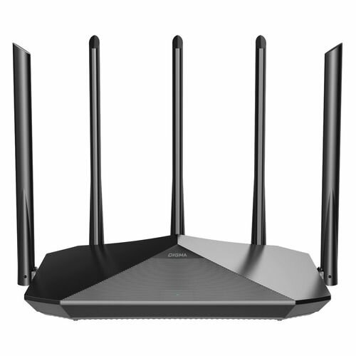 Wi-Fi роутер Digma DWR-AX1501, AX1500, черный