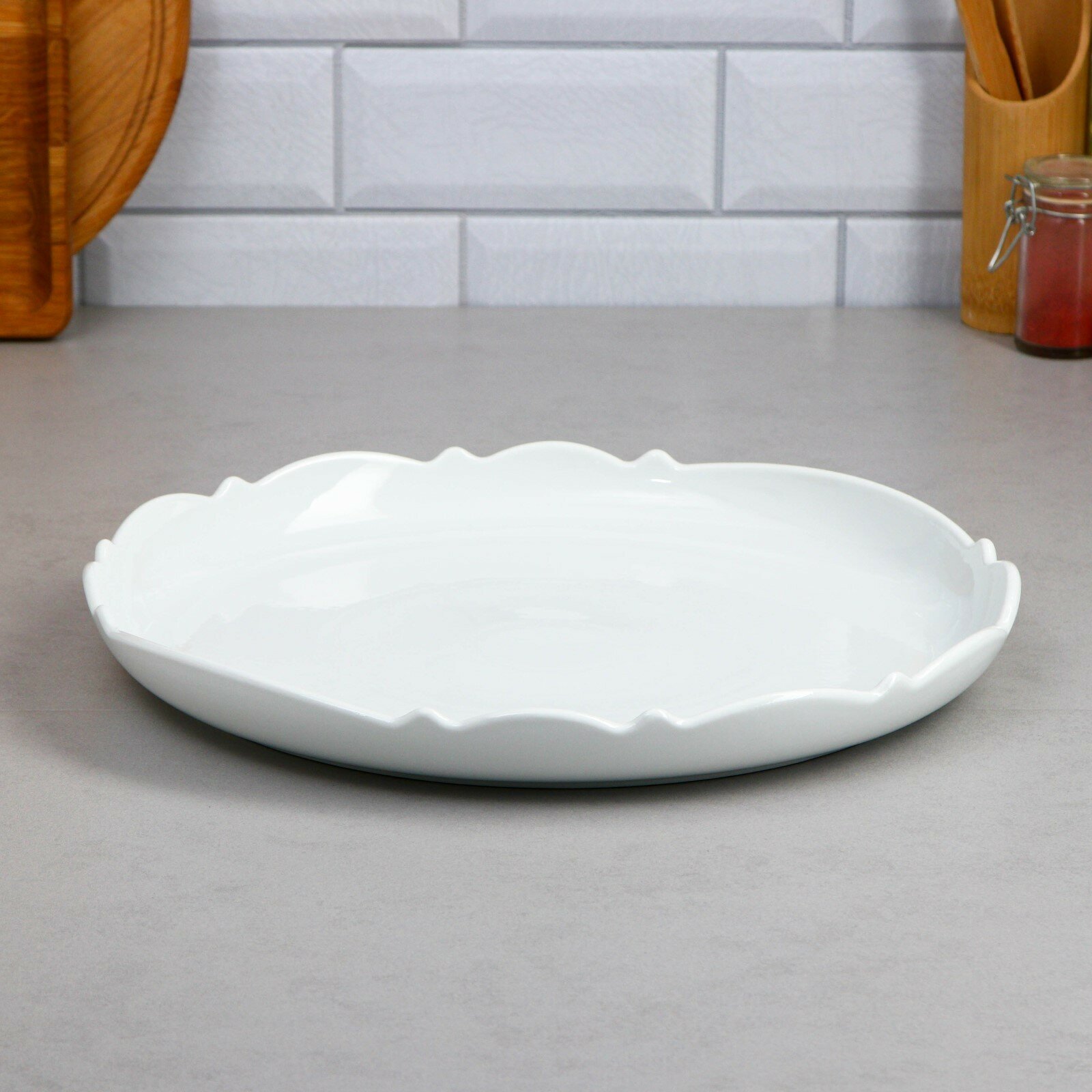 фото Блюдо «Волна», 36 см, 1.5 л, круглое, фарфор, Иран