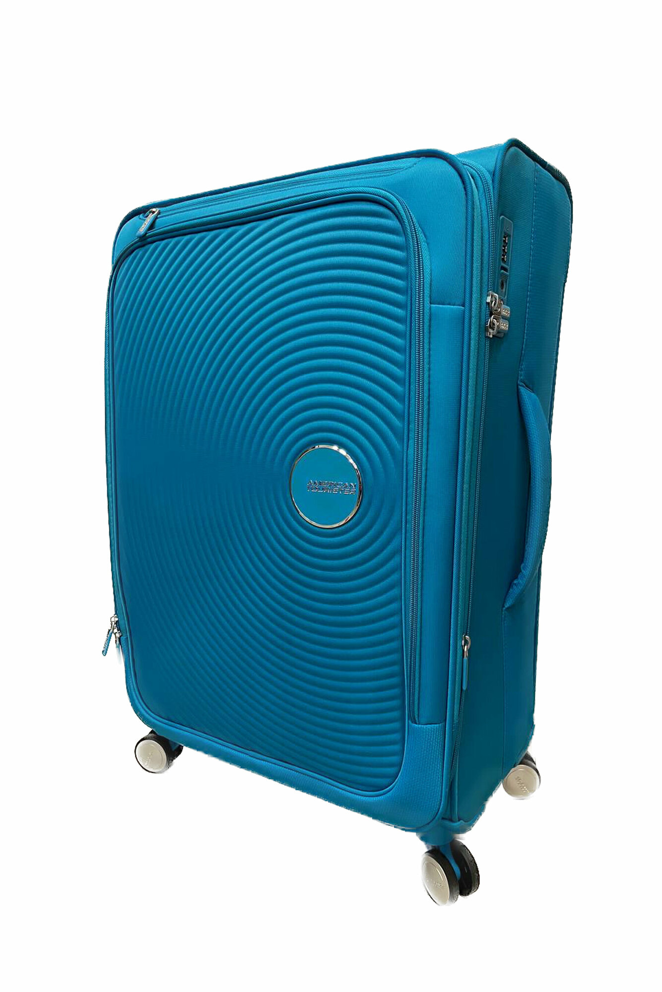 Чемодан American Tourister, 38 л, размер S, бирюзовый — фото 1