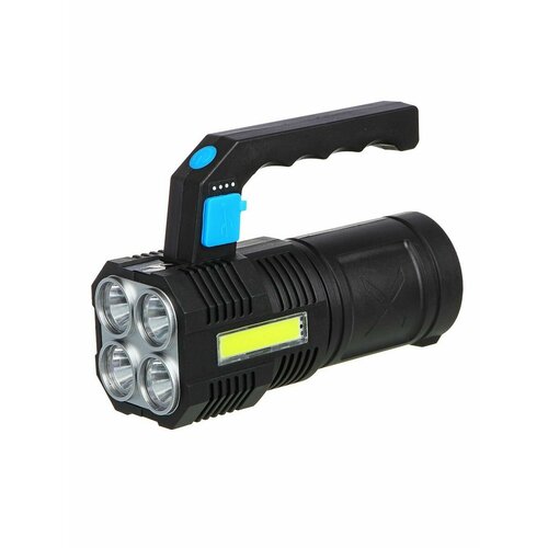 фото Фонарь прожектор, 4 led + cob, 4 режима, 2000 мач ермак