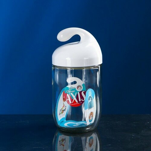 Банка для сыпучих продуктов Аксис стеклянная белая крышка 500 мл Иран 520₽