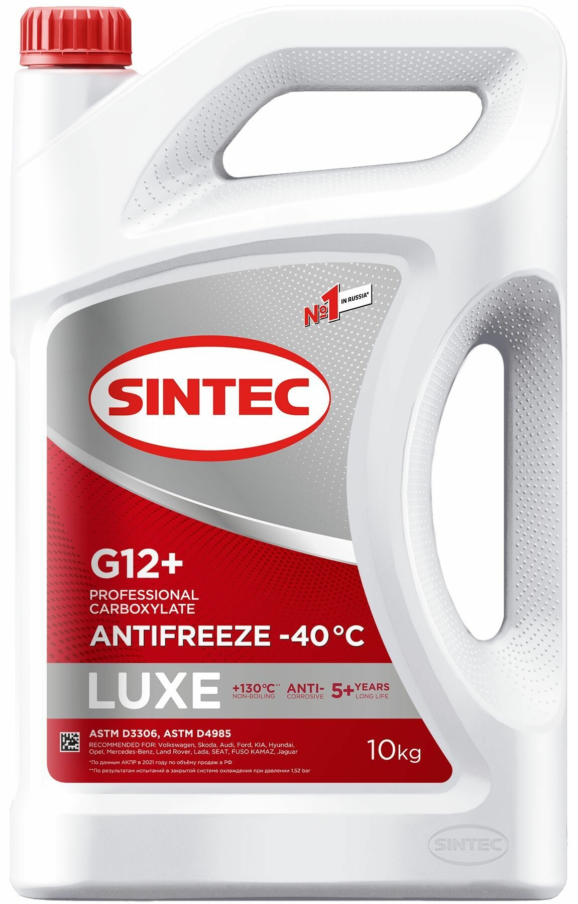 Антифриз SINTEC LUXE G12+ -40 10 кг, 1 уп.