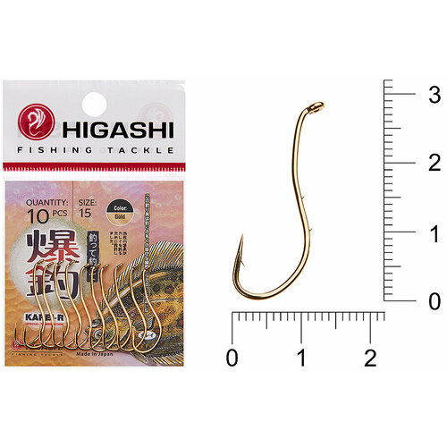 фото Higashi крючок higashi karei r #15 #gold