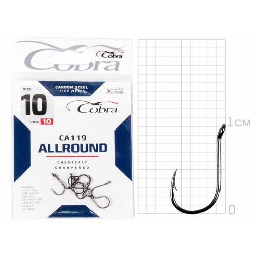 фото Крючки cobra allround сер. ca119 разм. 010 10шт.