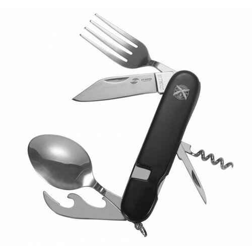 фото Stinger fk-a106pb-2 нож перочинный stinger, 109 мм, 8 функций, материал рукояти: абс-пластик (чёрный), в блистере