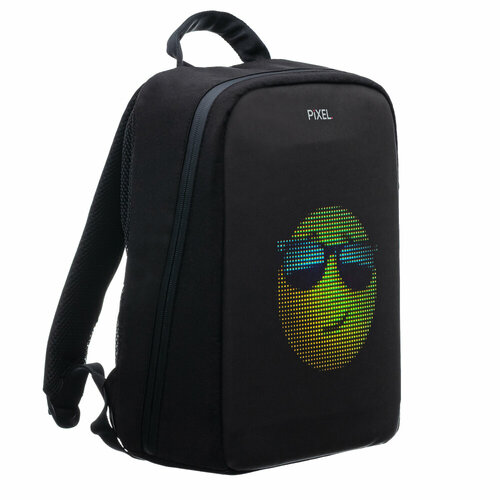 фото Pixel bag рюкзак с led-дисплеем pixel plus - black moon (черный), мод. pxplusbm02