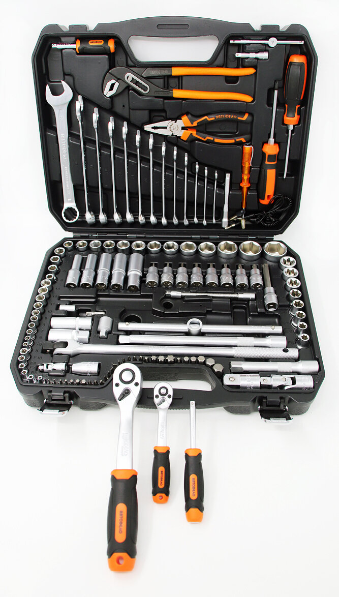 Набор инструментов 123 предметов 1/2"DR 1/4"DR АвтоDело PRO — фото 1