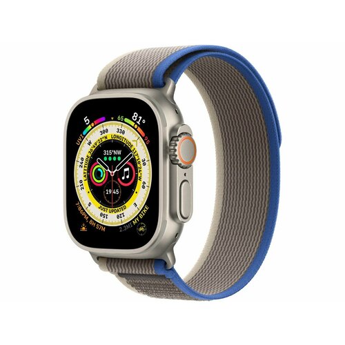 Часы Apple Watch Ultra Titanium Case with Blue/Gray Trail Loop S/M