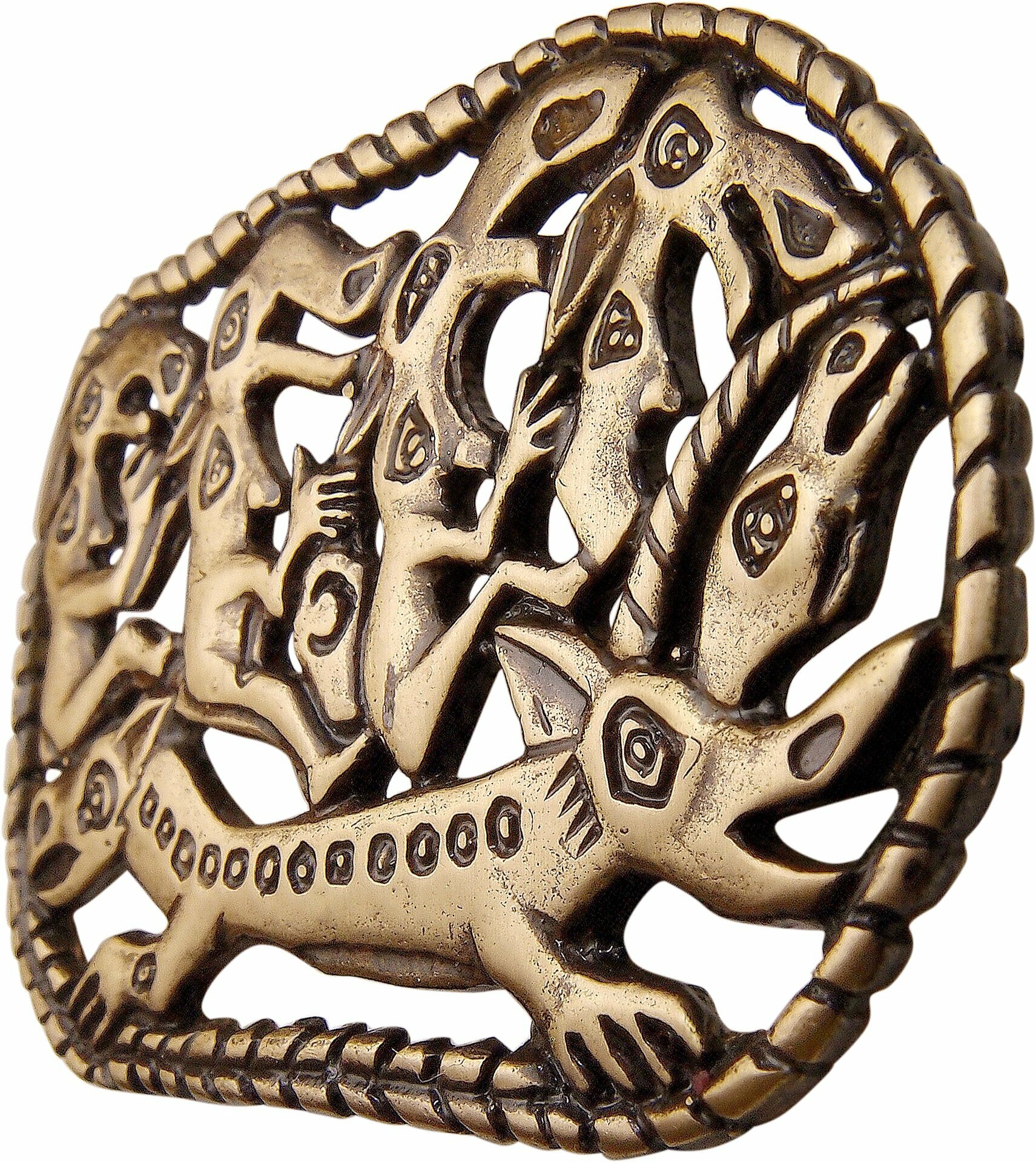 Брошь Мастерская Алешиных, золотой — фото 1