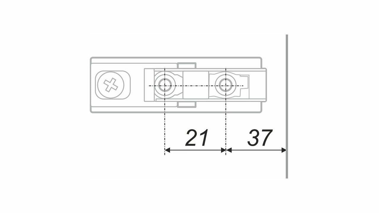 Петля полунакладная Clip-on с доводчиком, 2шт в упаковке, чашка 35мм - фотография № 6