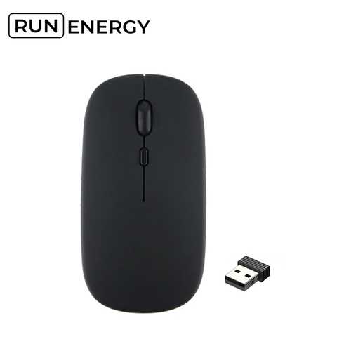 Мышь Run Energy беспроводная бесшумная черная 474₽