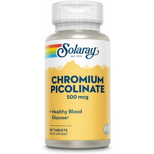 Solaray Chromium Picolinate 500 mcg 60 tablets (пиколинат хрома)