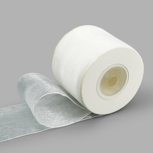 Лента декоративная капроновая айрис 5см2286м полиэстер 01 белый 422₽