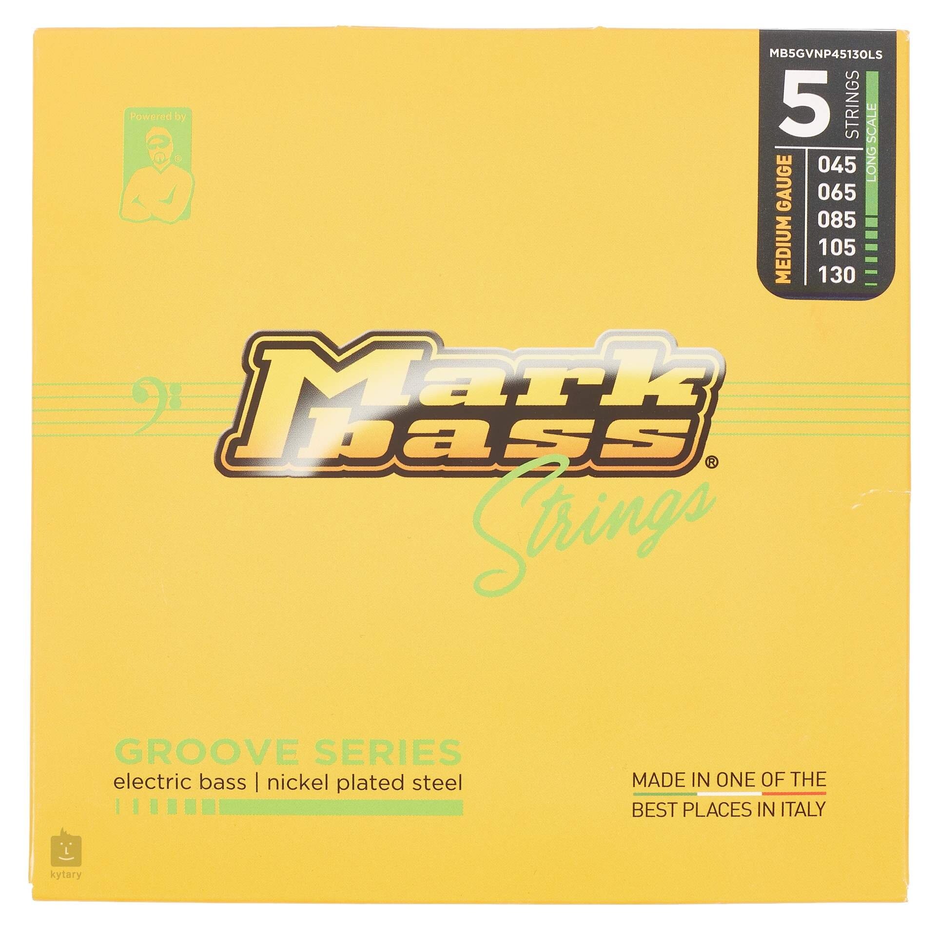 Струны для 5-струнной бас-гитары, никель-сталь, Markbass Groove Series MB5GVNP45130LS - (45-130)