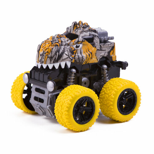 Машинка Инерционная Pit Stop Трак Граффити Дино с Желтыми колесами 10 см в Коробке 407₽