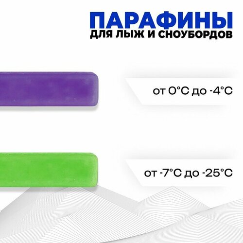 Парафины для лыж, 2 шт, Ф-З, от 0 до -25°C, 80 г