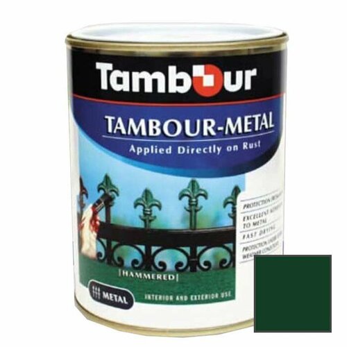 Эмаль-грунт по ржавчине Tambour Metal гладкая глянцевая темно-зеленая (543-188) 0,75 л