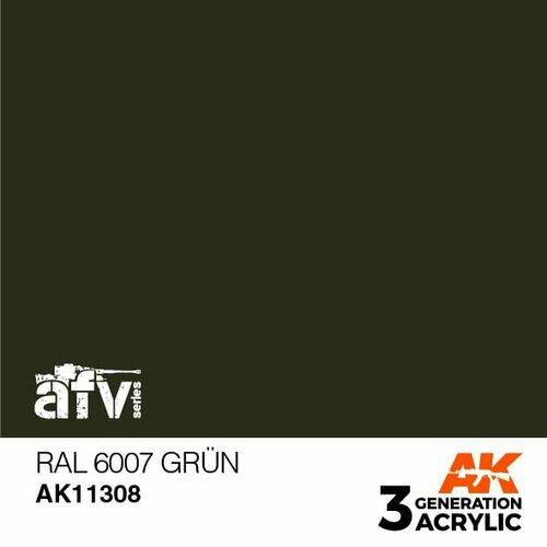 AK11308 Краска акриловая 3Gen RAL 6007 Gr? n