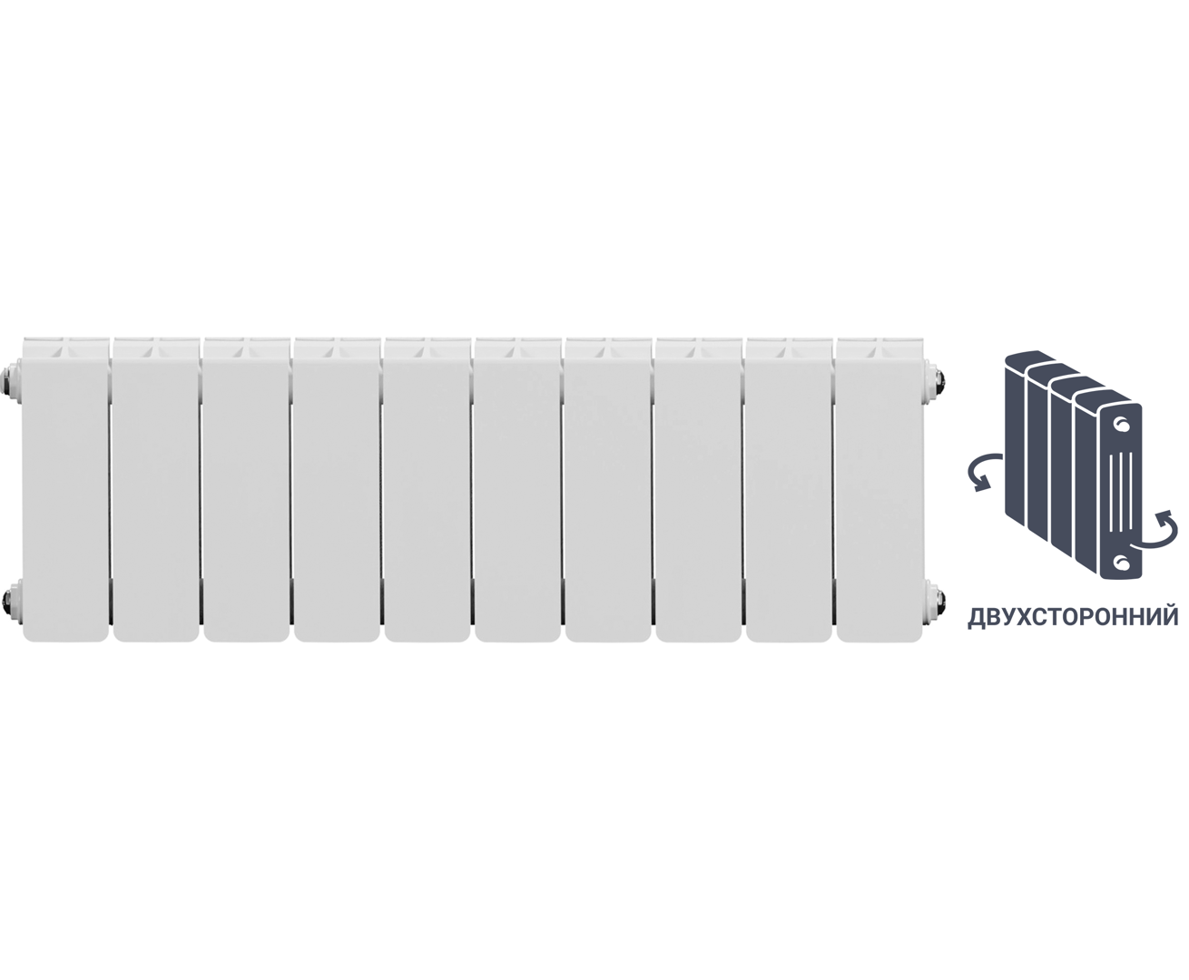 Радиатор Equation 200/90, 10 секций, двухсторонний, биметалл