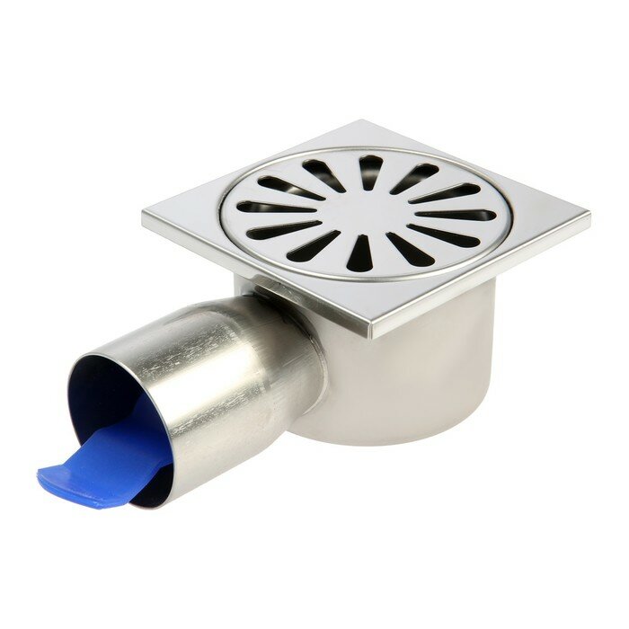 TIM Трап TIM BAD021002 100 х 100 мм горизонтальный выпуск нержавеющая сталь