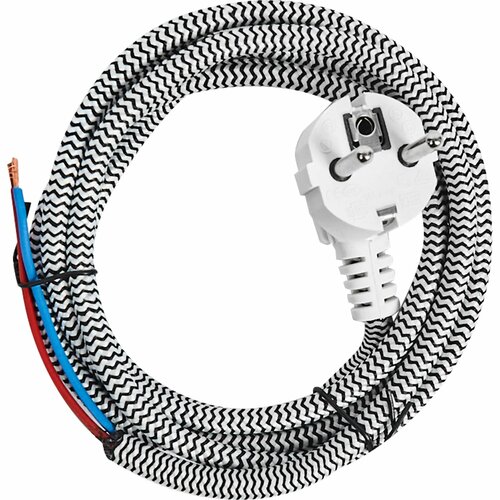 Шнур сетевой Oxion с заземлением 3х1 мм 2 м 16 А цвет серый 1778₽