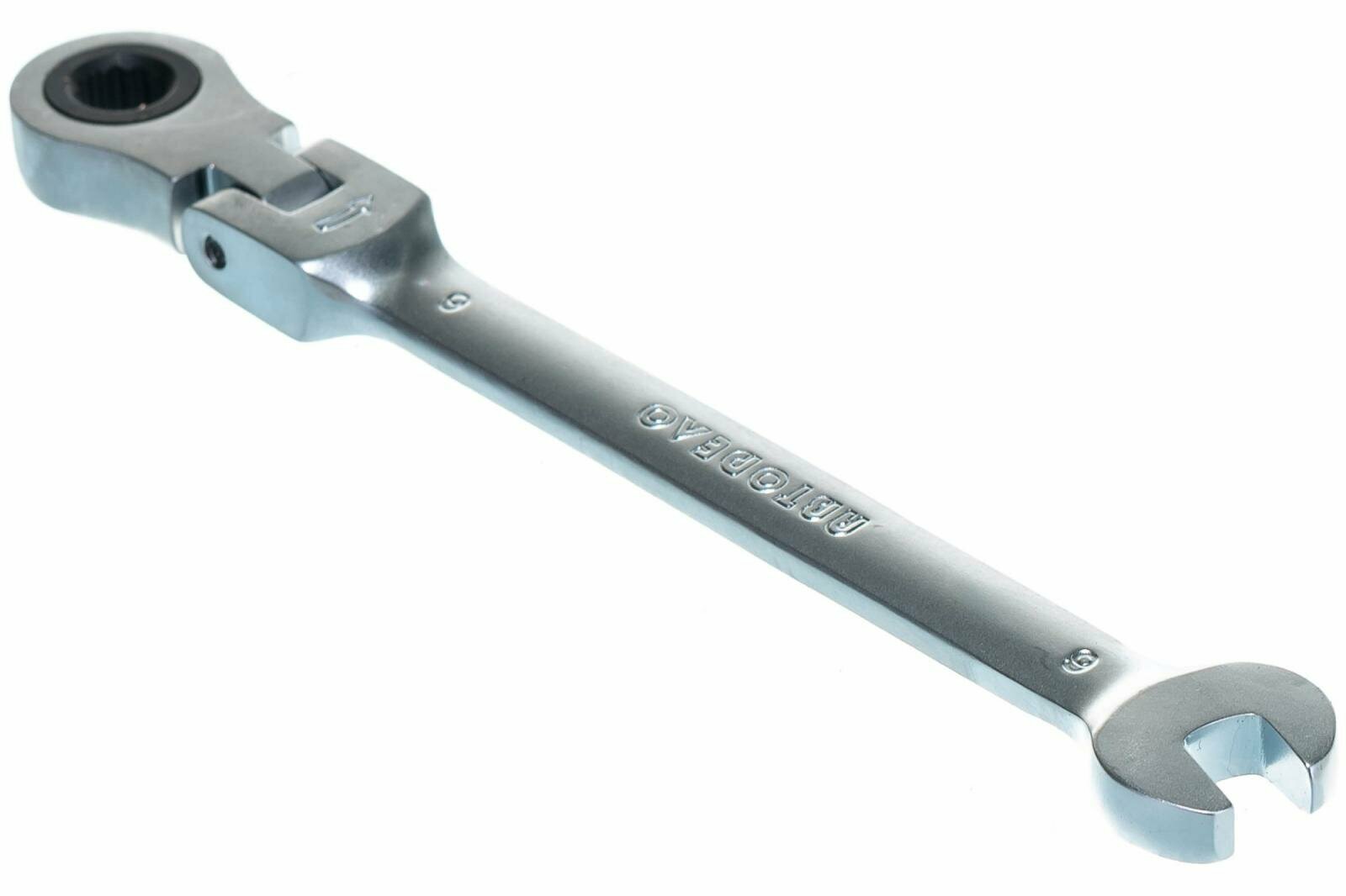 Ключ комбинированный трещоточный шарнирный 6х6 АвтоDело 30204