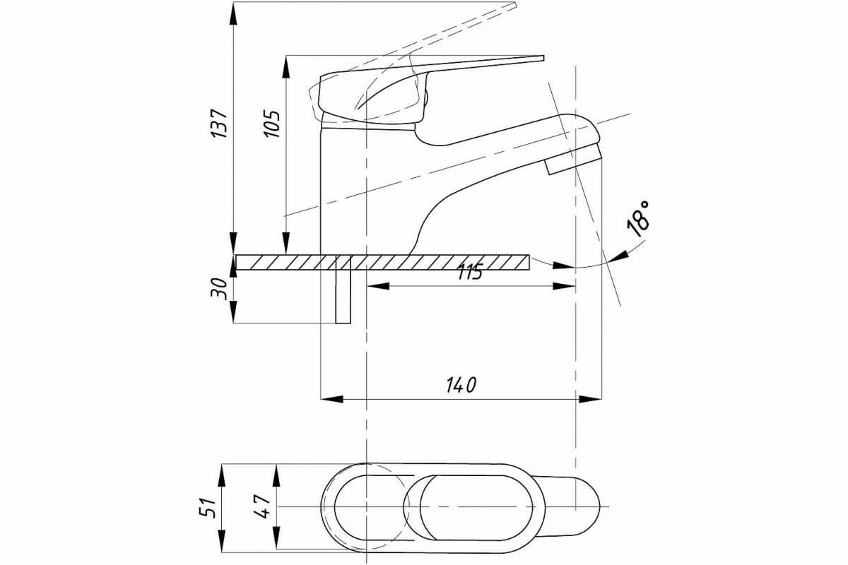 Смеситель для раковины TSARSBERG tsb-841-1207 Хром