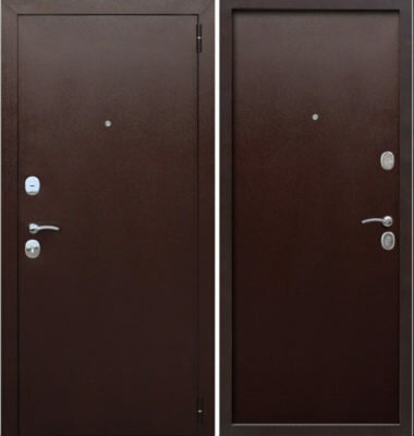 Дверь металлическая Гарда 7см Медный Антик металл/металл ППС 960L - фотография № 1