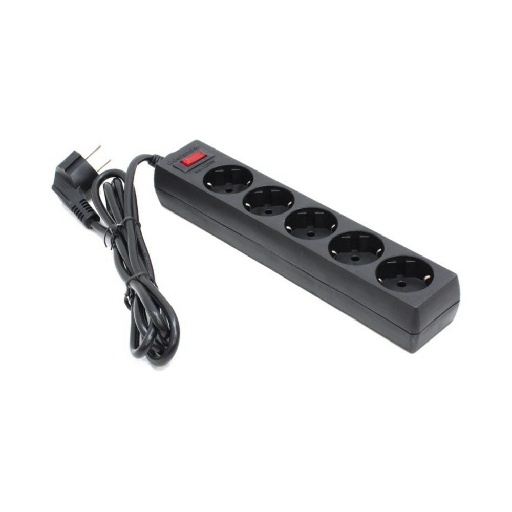 фото Сетевой фильтр Defender Surge protector ES (5 розеток евр.) 1.8 m, black
